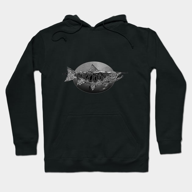 Graphic Trout Hoodie by MikaelJenei